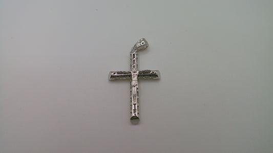 14k white gold cross pendant | crucifix | 2.1g