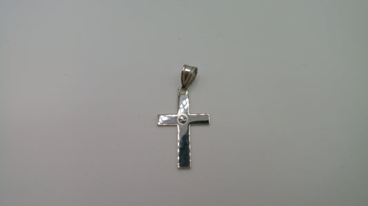 14k white gold cross pendant | crucifix | 1.2g