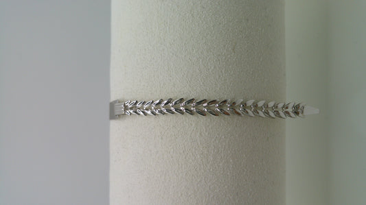 14k white gold baby bracelet | ID bracelet | V link bracelet