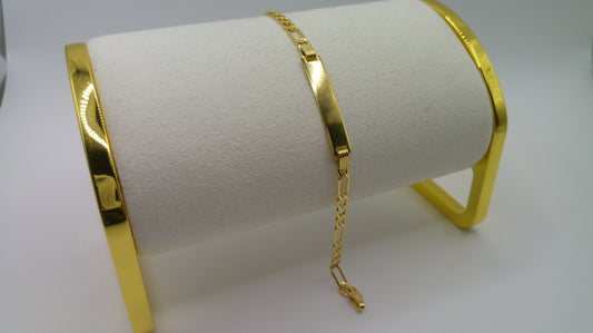 14k gold baby bracelet | ID bracelet | Figaro Link Bracelet