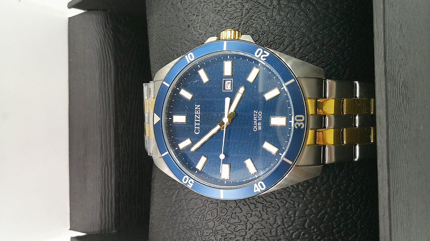 Citizen Watch | Two-toned stainless steel | blue face | Quartz WR 100