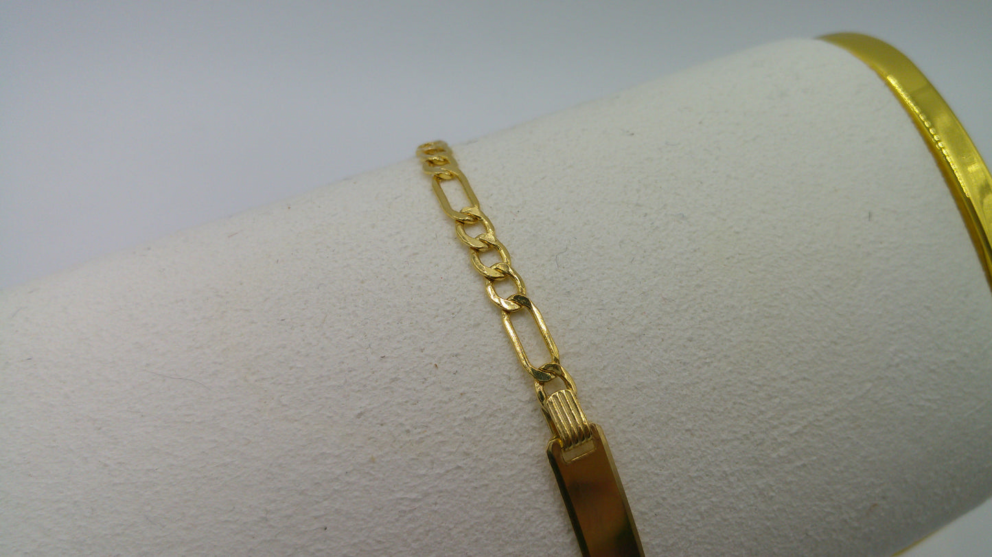 14k gold baby bracelet | ID bracelet | Figaro Link Bracelet