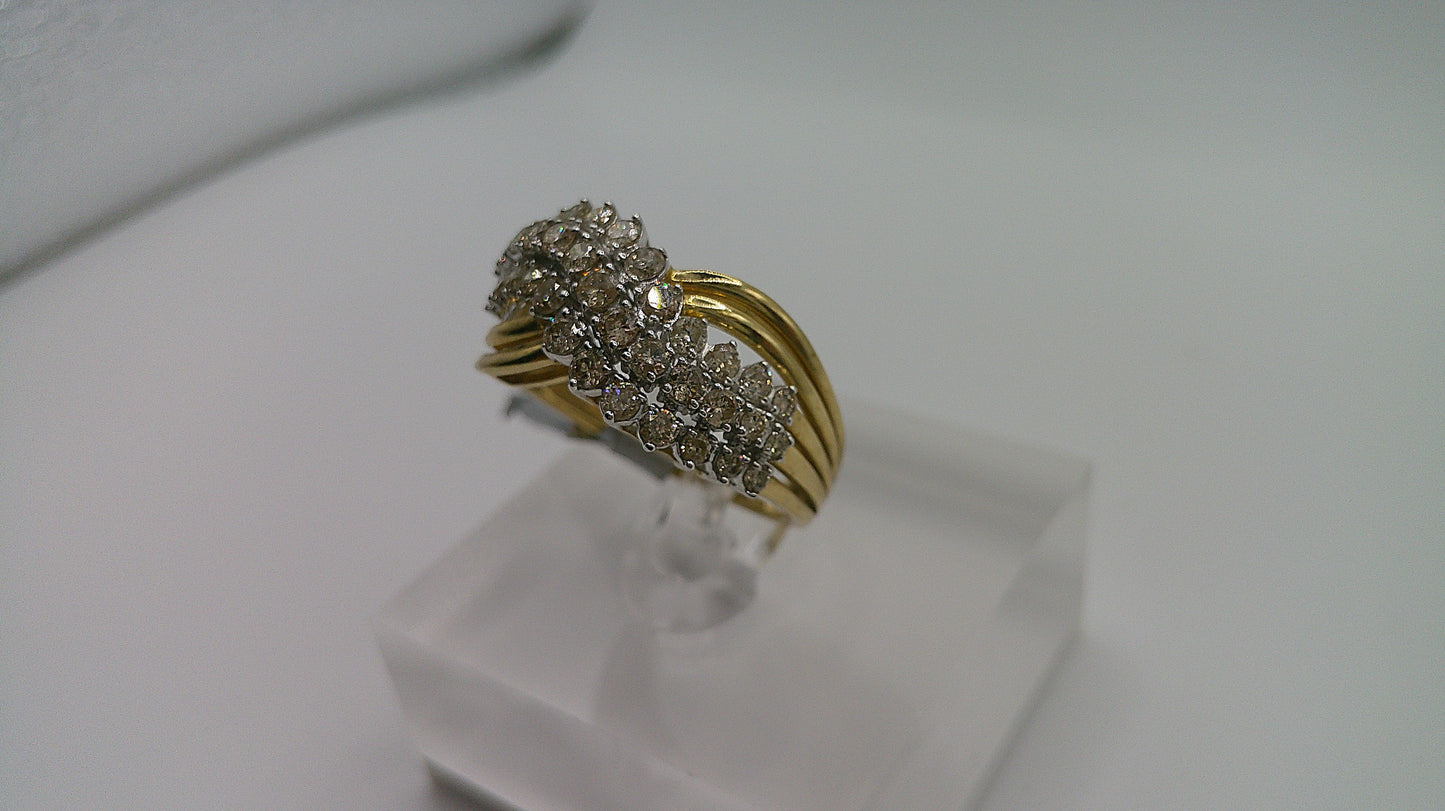 14k gold diamond ring | yellow gold | 1.02ct | size 7