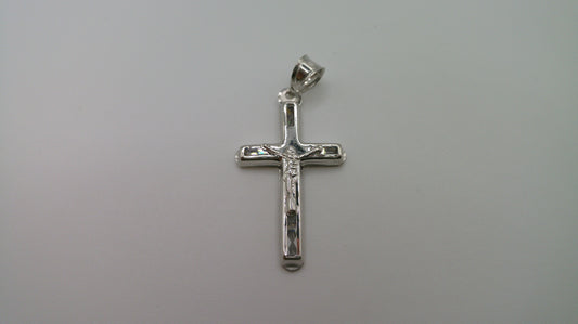 14k white gold cross pendant | crucifix | 1.5g