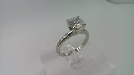 14k white gold Diamond engagement ring | Solitaire | 1.12 carat | Round Brilliant | 5.75 ring size