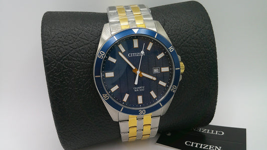 Citizen Watch | Two-toned stainless steel | blue face | Quartz WR 100