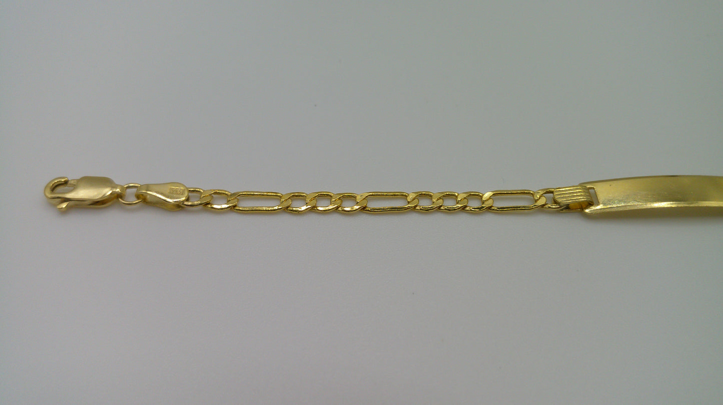 14k gold baby bracelet | ID bracelet | Figaro Link Bracelet