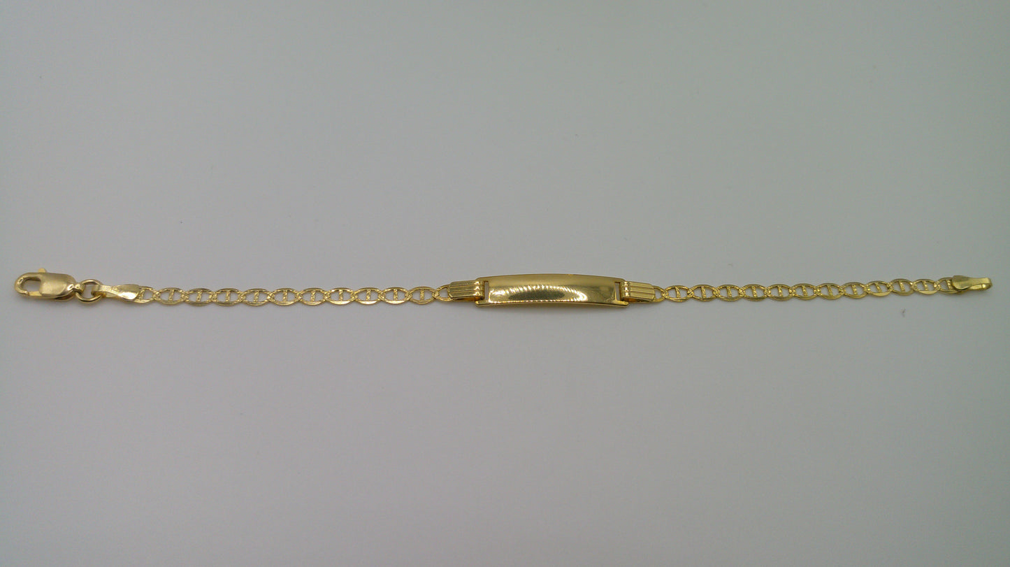 14k gold baby bracelet | ID bracelet | Flat Anchor Link Bracelet