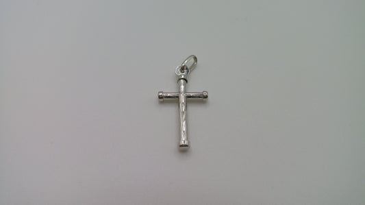 14k white gold cross pendant | crucifix | 1.1g