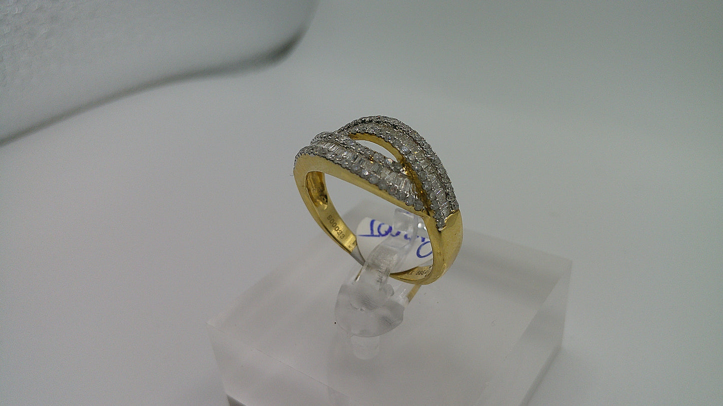 14k gold diamond ring | yellow gold | 1 ct | size 7.75