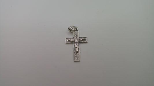 14k white gold cross pendant | crucifix | 1.3g