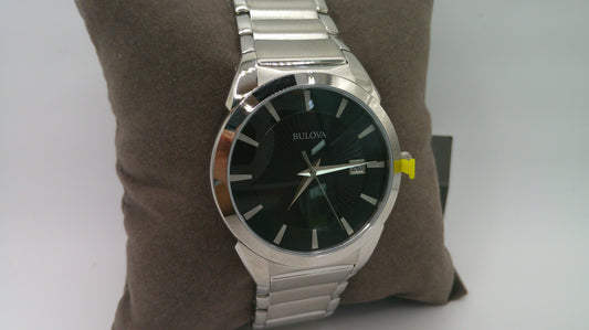 Bulova Watch | Black face | Stainless steel band