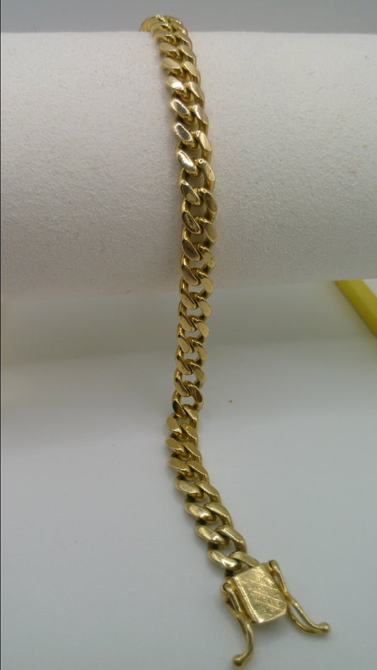 14k gold solid Miami Cuban link bracelet | 8.5 inches