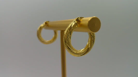 14k yellow gold | twist hoop | 2mm | 0.5 inch wide