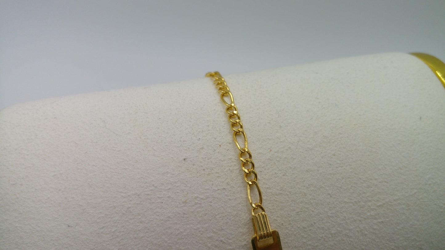 14k gold baby ID bracelet | Figaro Bracelet