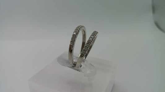 14k gold diamond ring | white gold | .5ct each | size 6.25 | stacked set