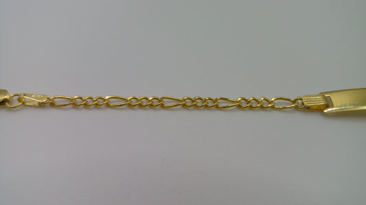 14k gold baby bracelet | ID bracelet | Figaro Bracelet