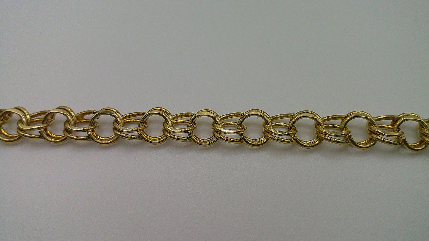 14k yellow gold gucci link bracelet | 8 inches