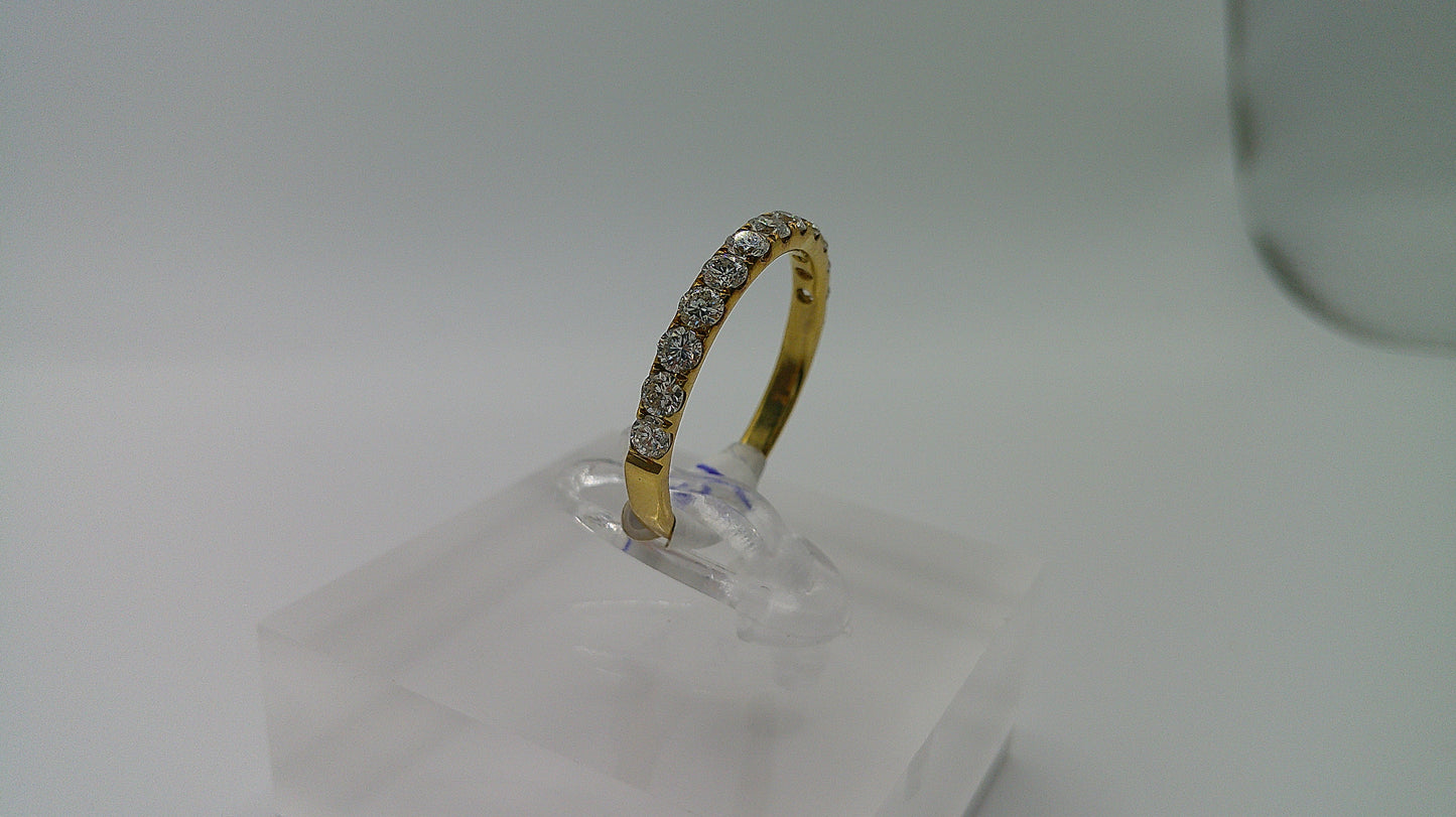 18k gold diamond ring | yellow gold | .58ct | size 6.5