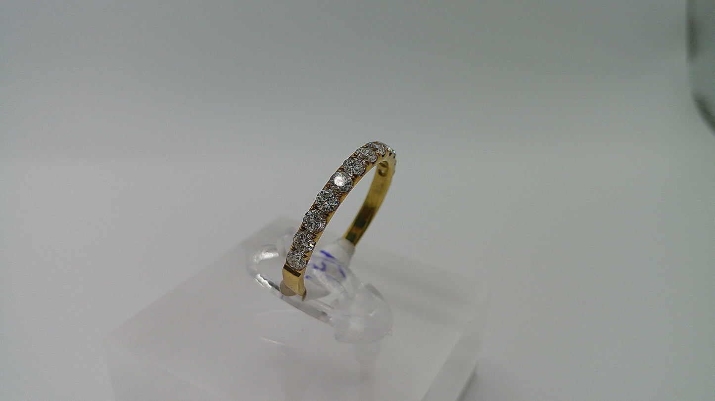 18k gold diamond ring | yellow gold | .58ct | size 6.5