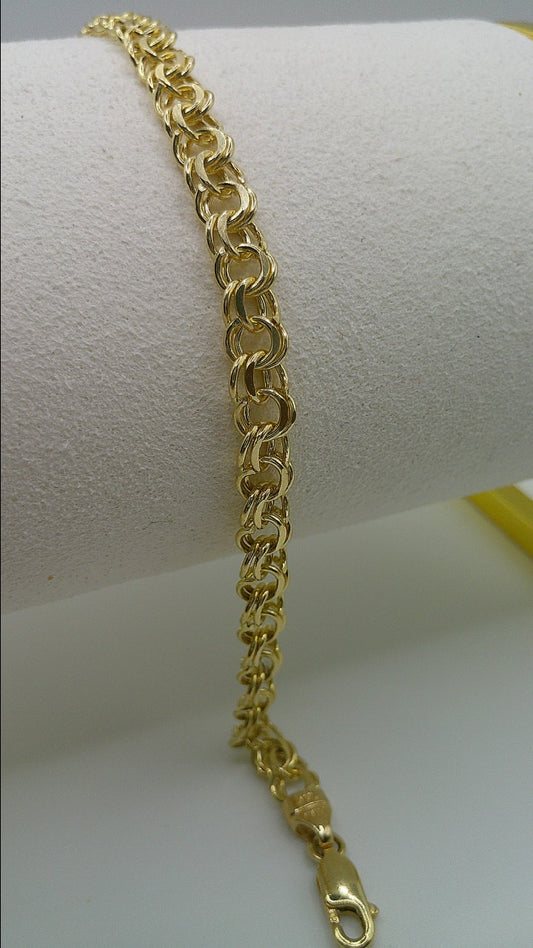 14k yellow gold gucci link bracelet | 7 inches