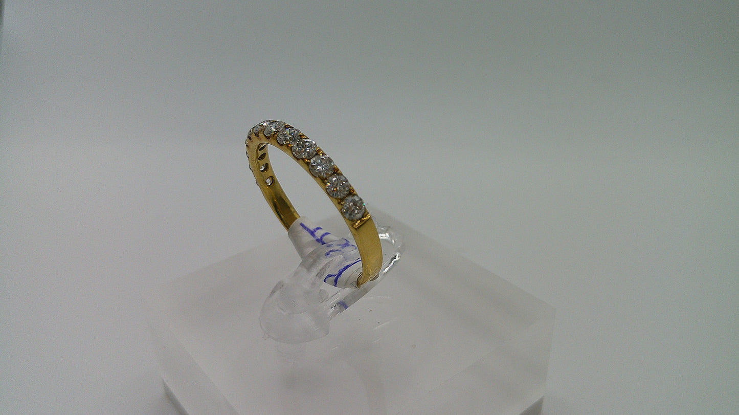 18k gold diamond ring | yellow gold | .58ct | size 6.5