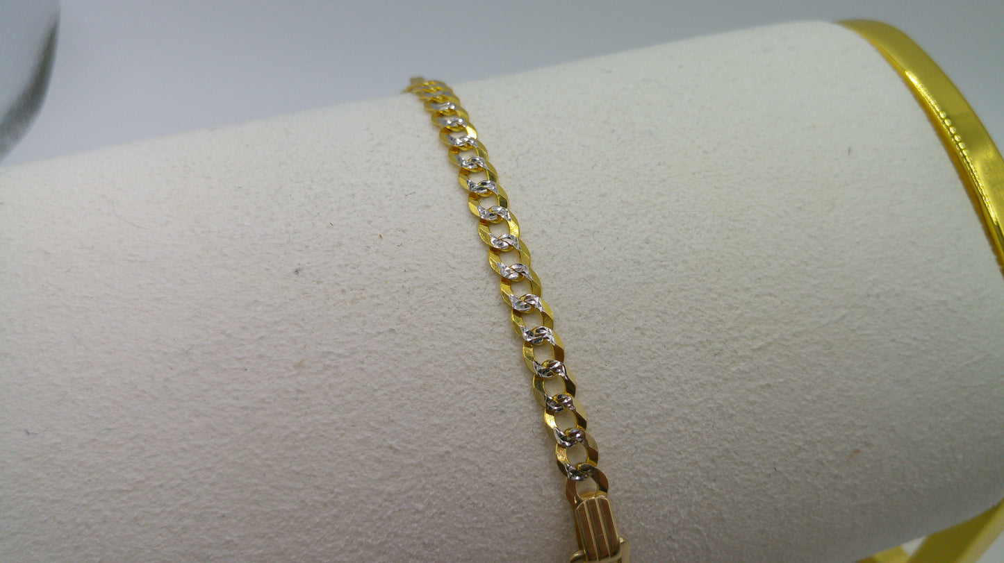 14k gold baby bracelet | ID bracelet | Pave Miami Bracelet