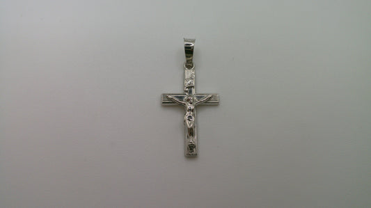 14k white gold cross pendant | crucifix | 1.1g