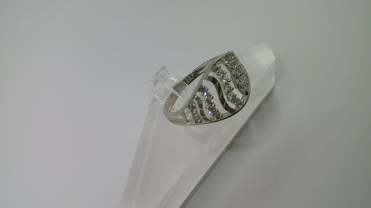 14k white gold ring | zirconia stone | size 8