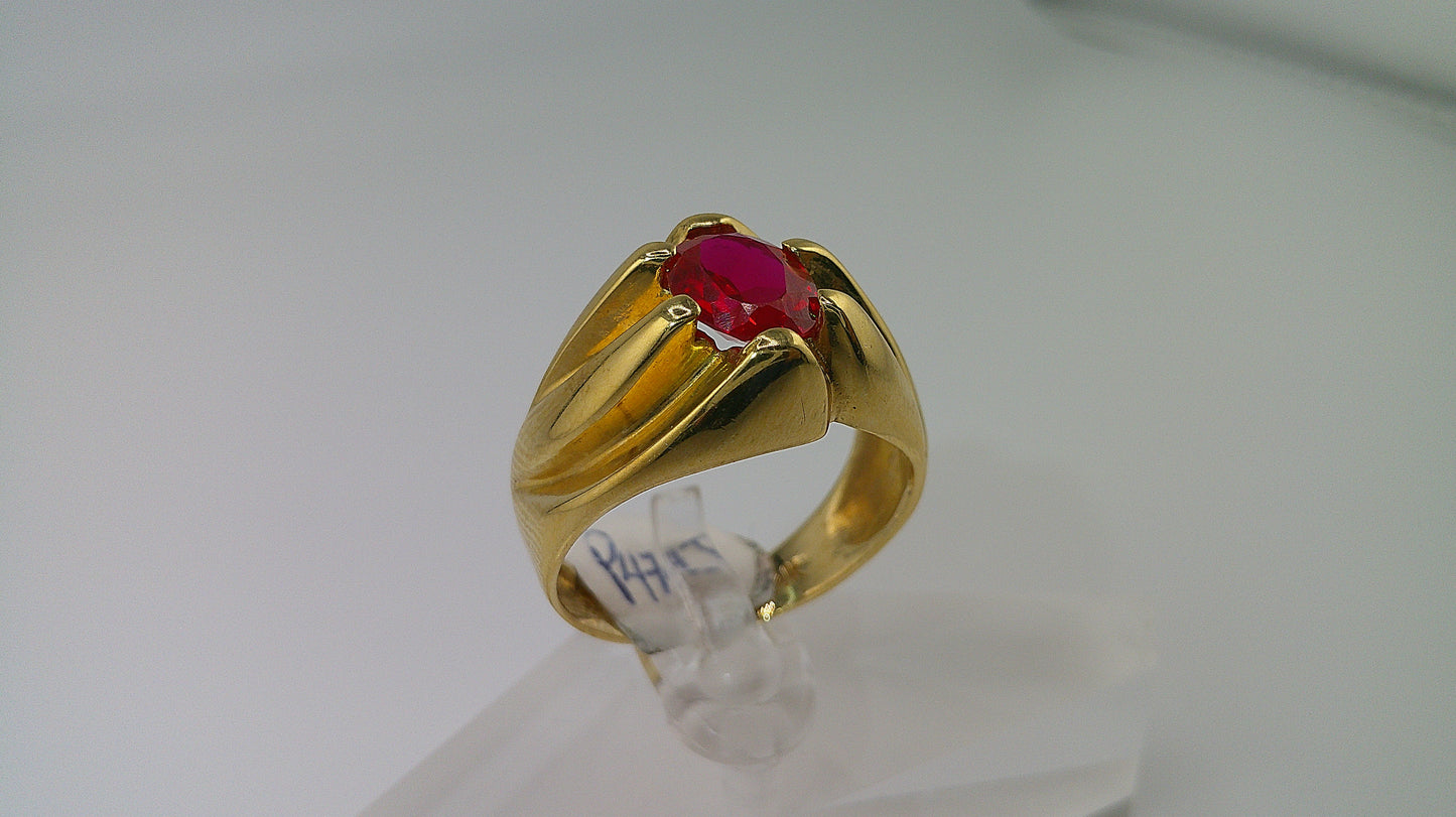 14k gold ring | ruby stone | size 9.5