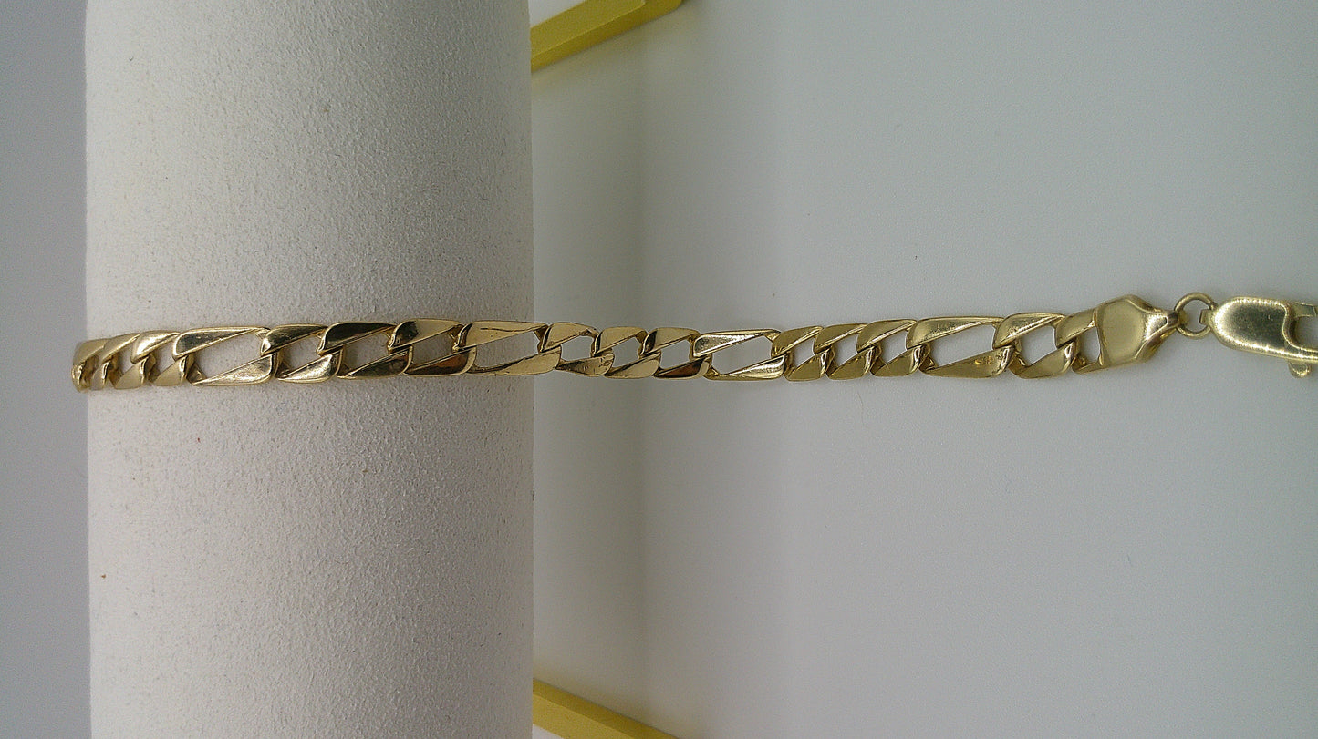 14k yellow gold link bracelet | 8.75 inches