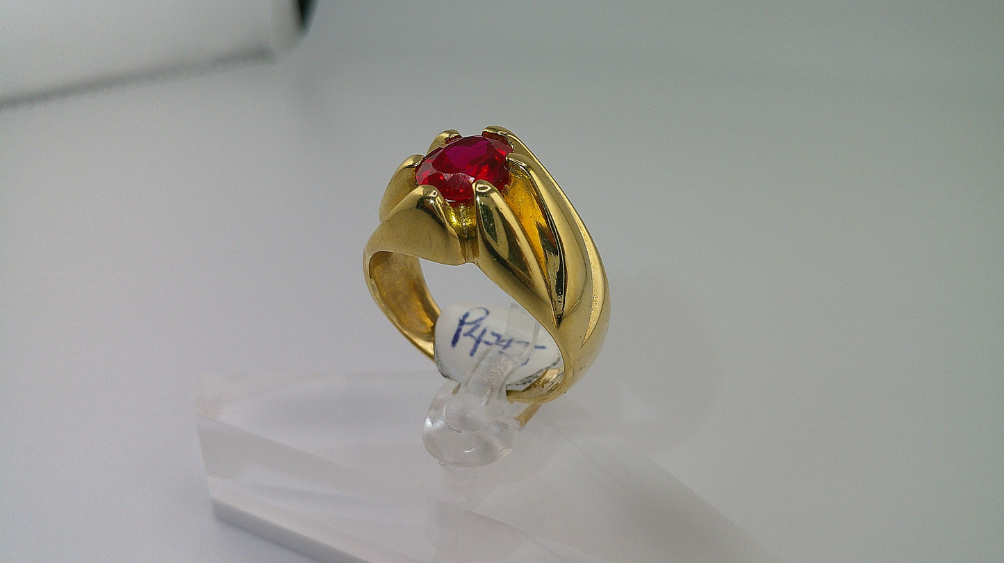 14k gold ring | ruby stone | size 9.5