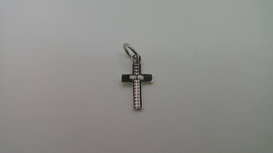 14k white gold cross pendant | crucifix | 0.5g