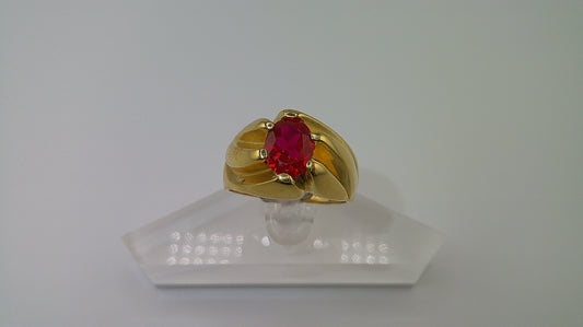 14k gold ring | ruby stone | size 9.5