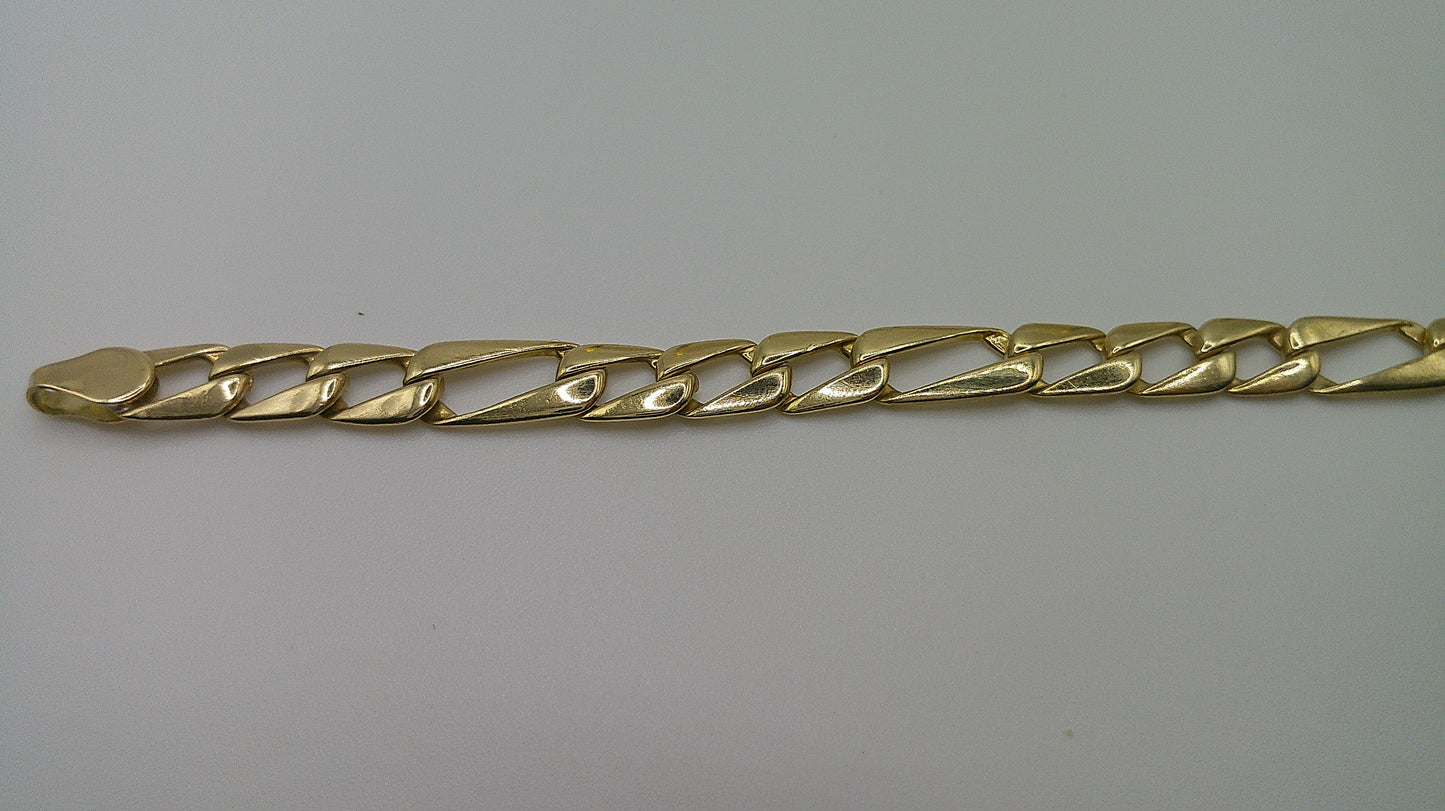 14k yellow gold link bracelet | 8.75 inches