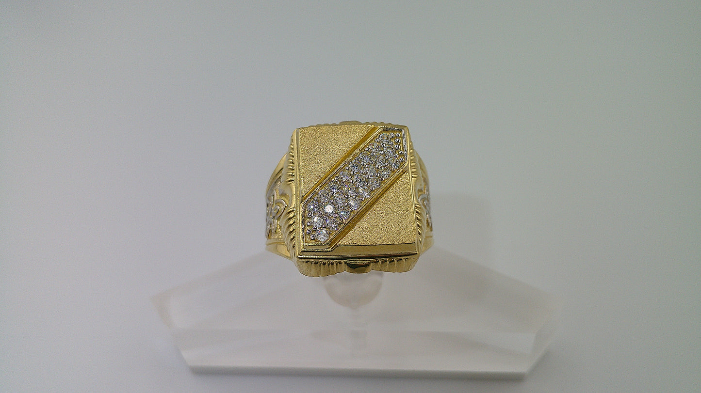 14k gold ring with zirconia | size 10.5