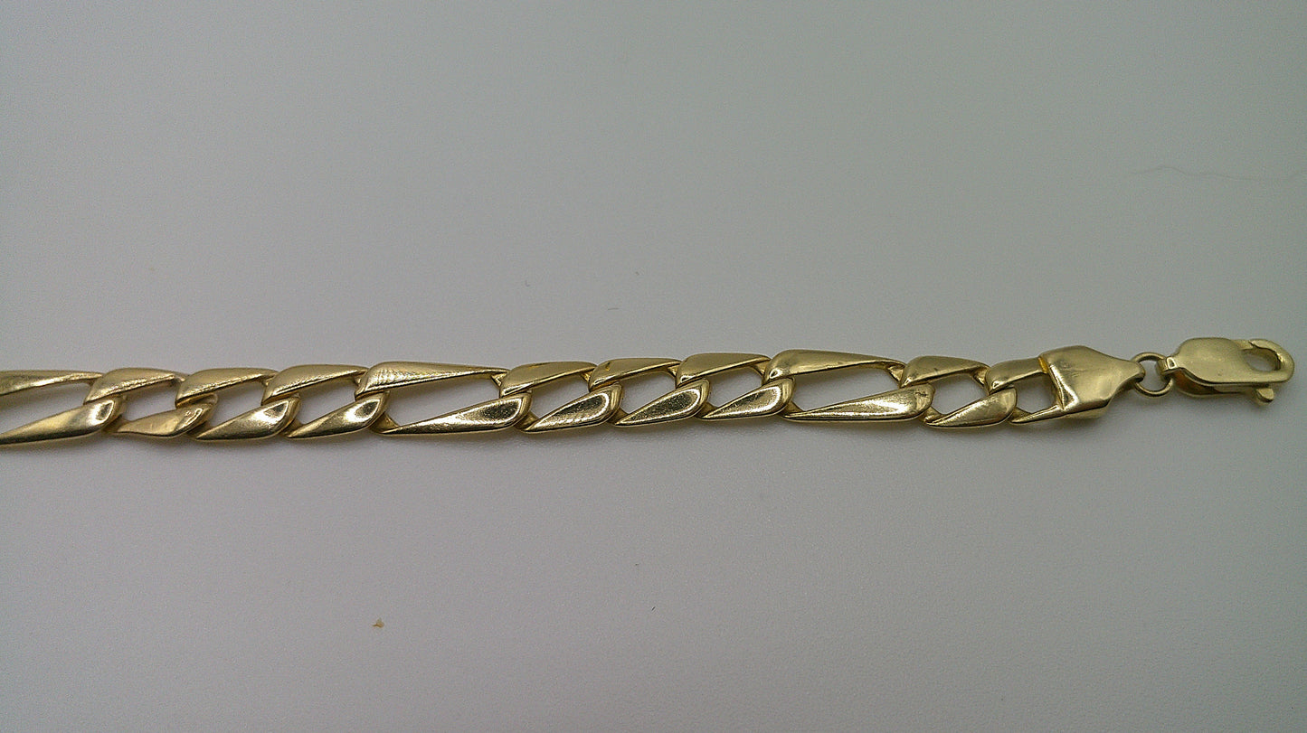 14k yellow gold link bracelet | 8.75 inches