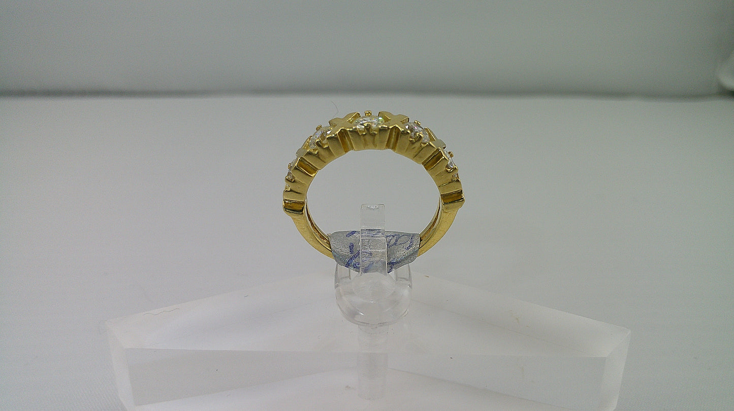 14k gold ring | 0.5 carat diamond XO design | size 5.5