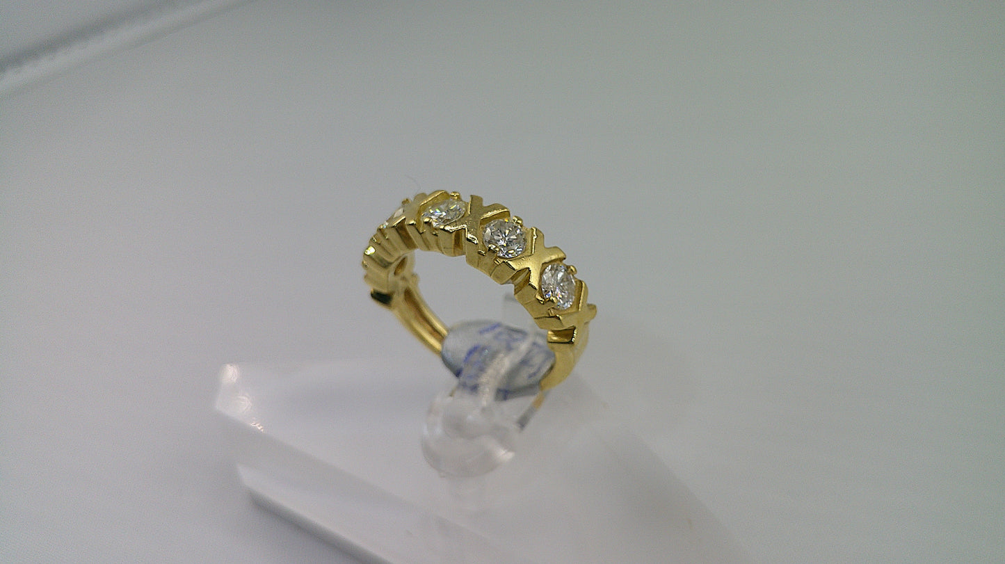 14k gold ring | 0.5 carat diamond XO design | size 5.5