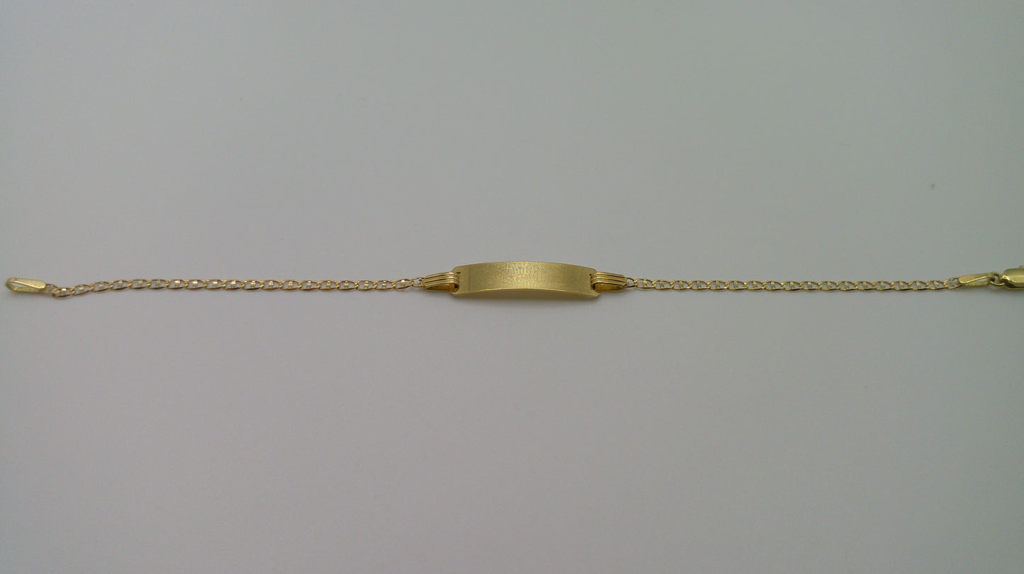 14k gold baby bracelet | ID bracelet | Anchor Link bracelet