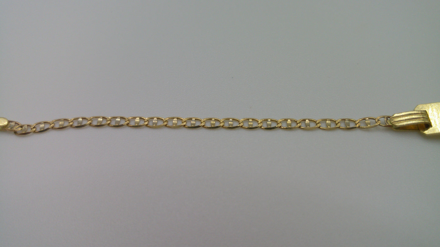 14k gold baby bracelet | ID bracelet | Anchor Link bracelet