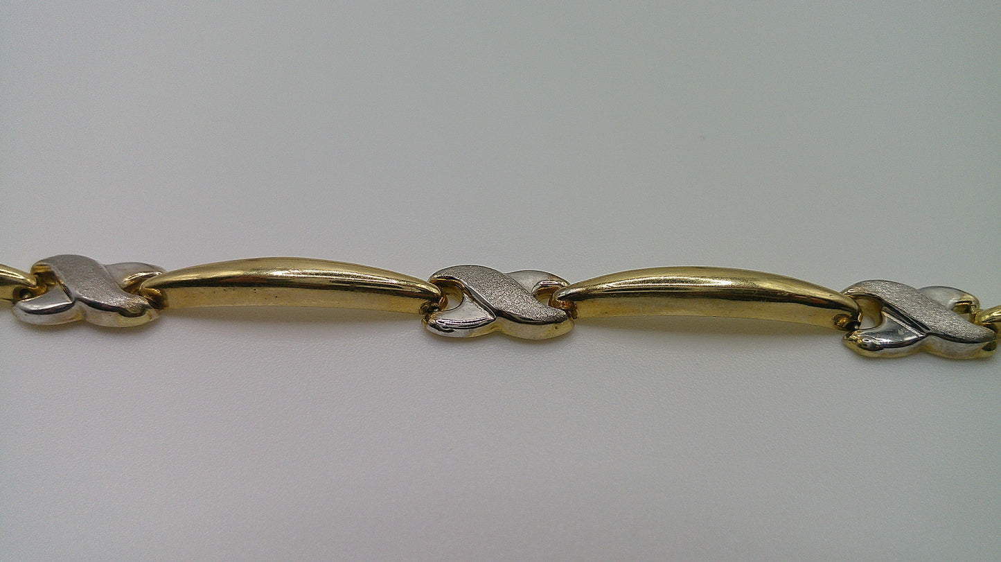 14k gold infinity detailed bracelet | 7.25 inches