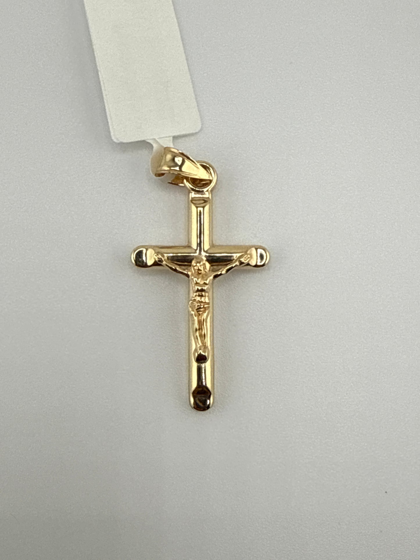 14k Gold Hollow Crucifix Pendant