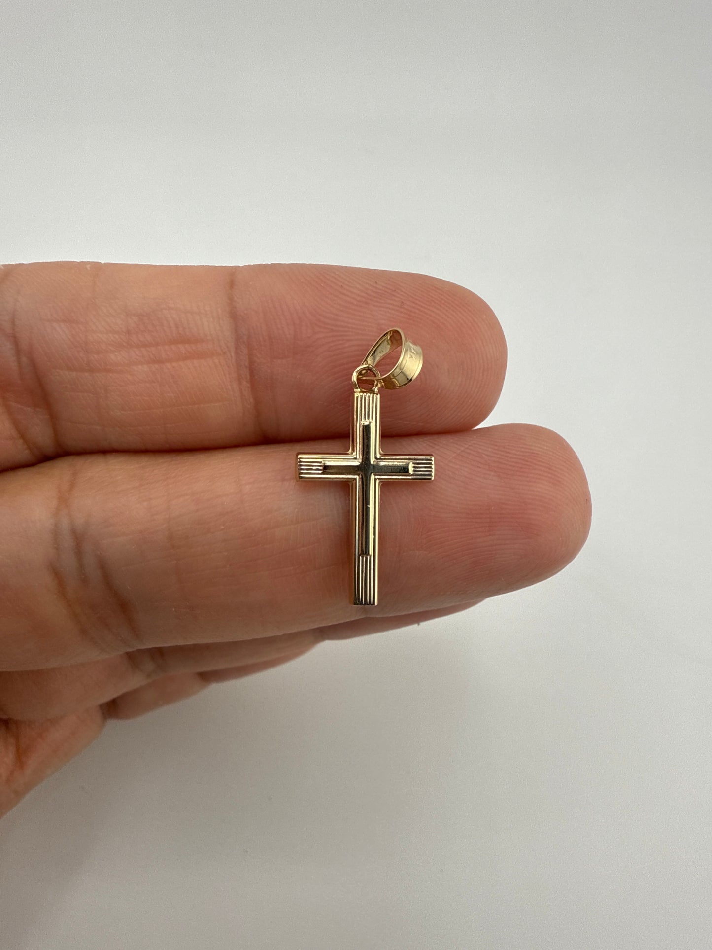 14k Polished Cross Latin Pendant