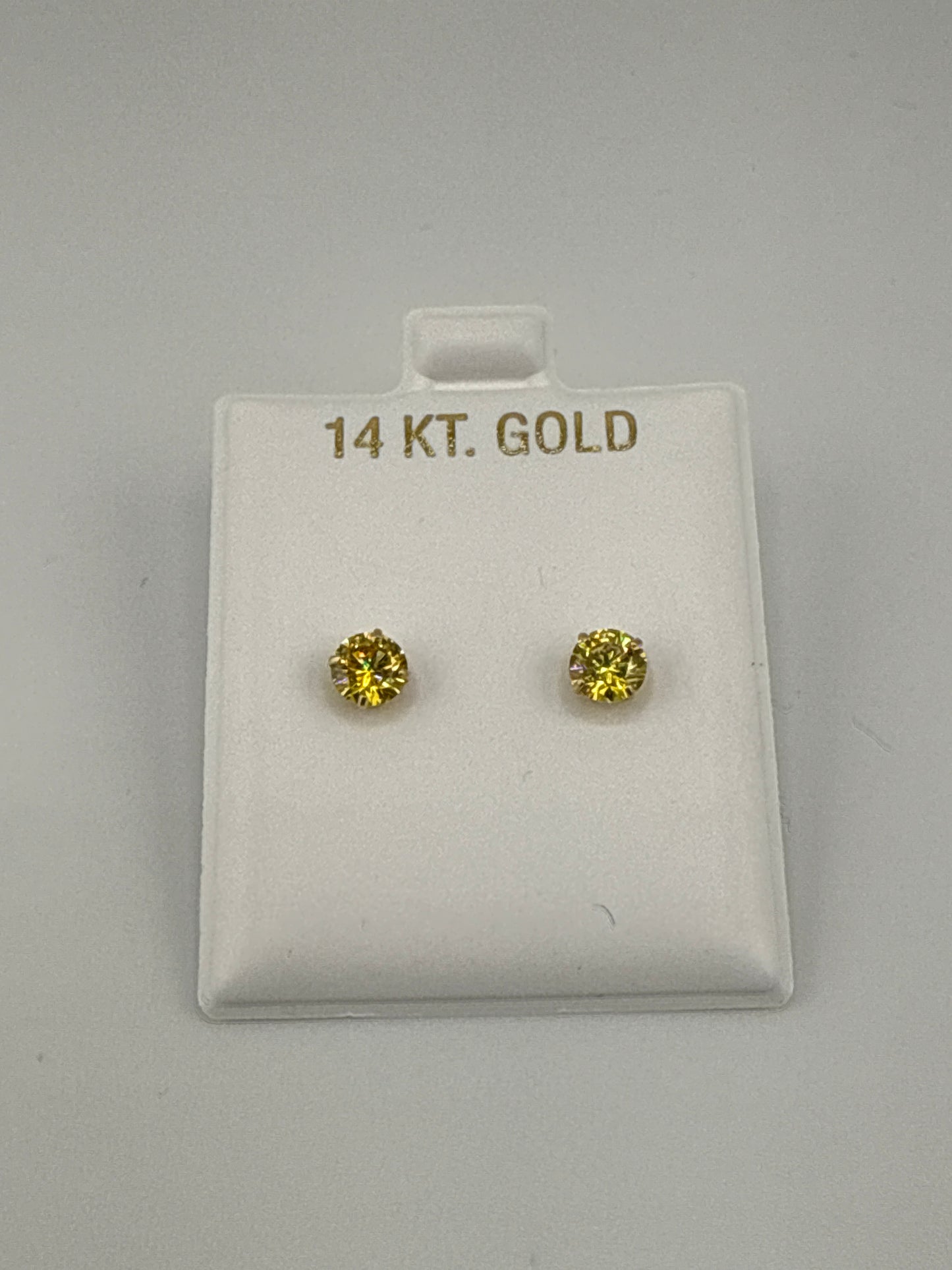 Gemstone 14k gold posts