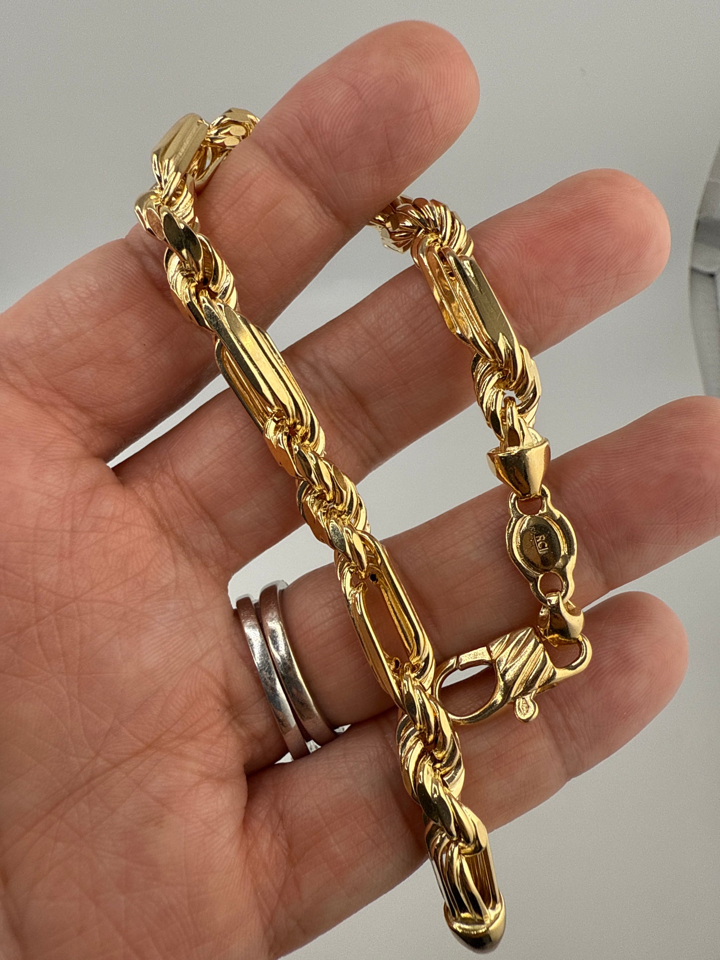 14k Gold Italian Rope Bracelet | Luxury Bracelet