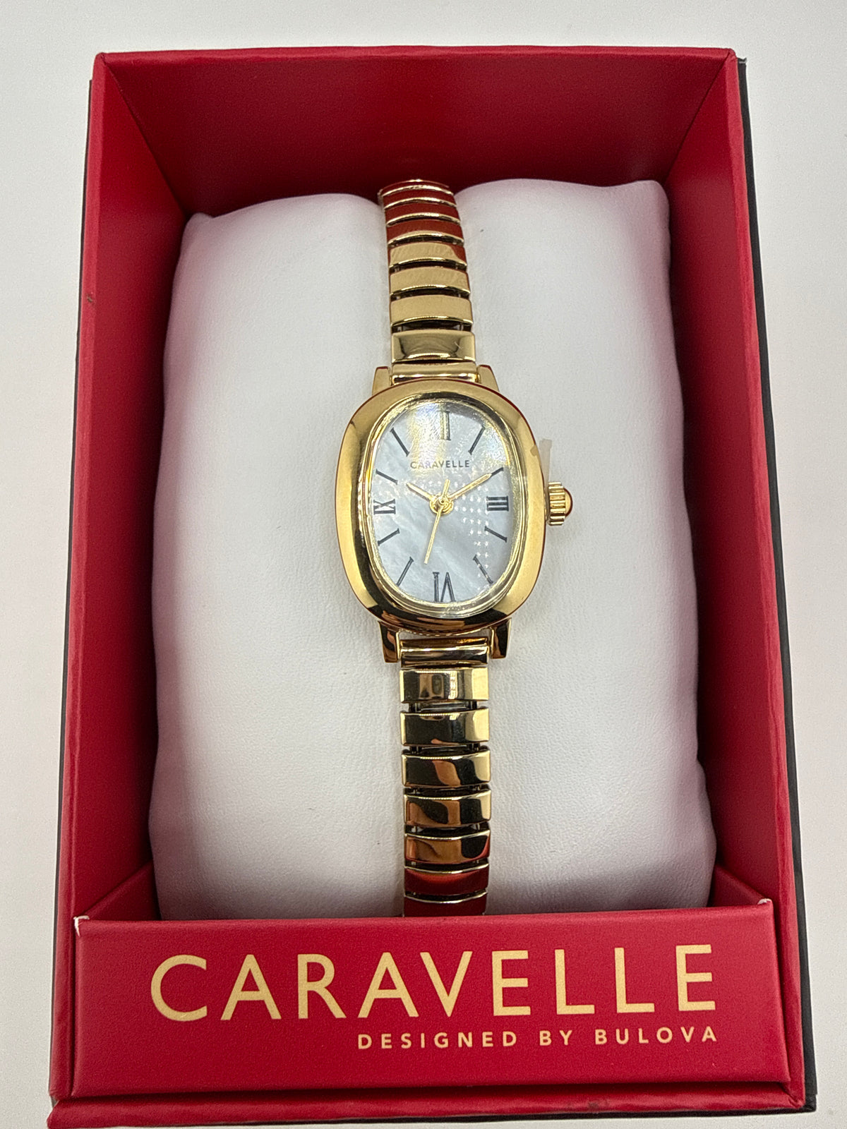 Caravelle Designed By Bulova Gold Tone Stainless Steel Expansion Watch