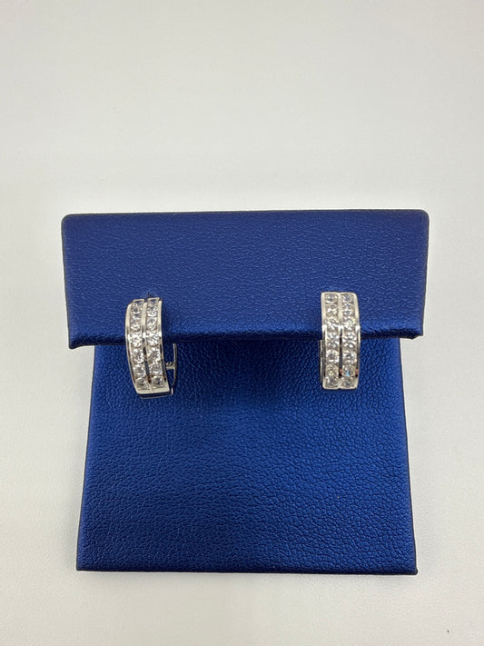 14k white gold with zirconia | small and sparkly
