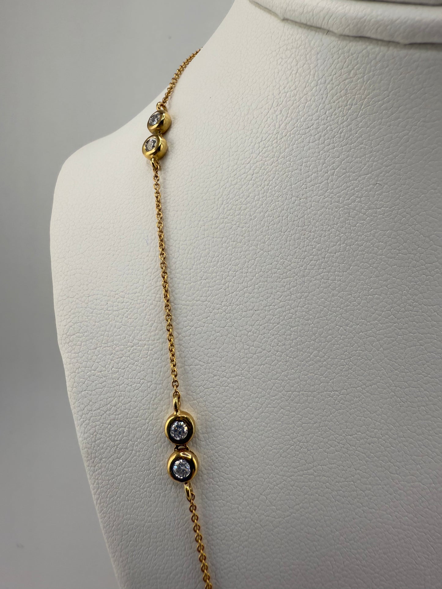 14k gold diamond necklace | 0.95ct diamonds