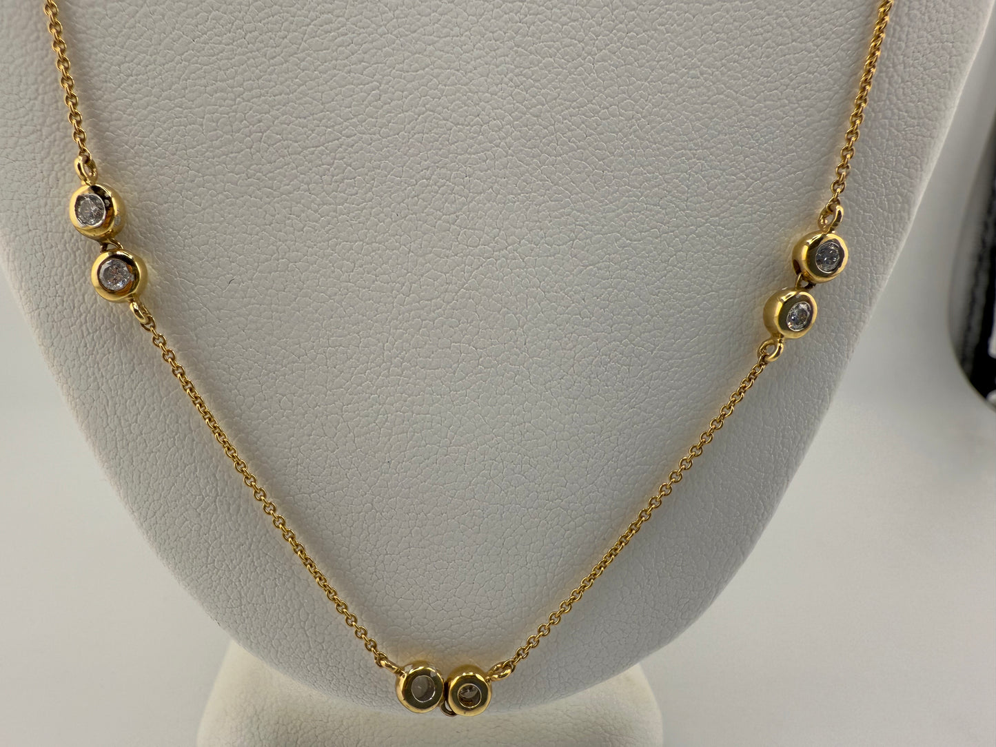 14k gold diamond necklace | 0.95ct diamonds